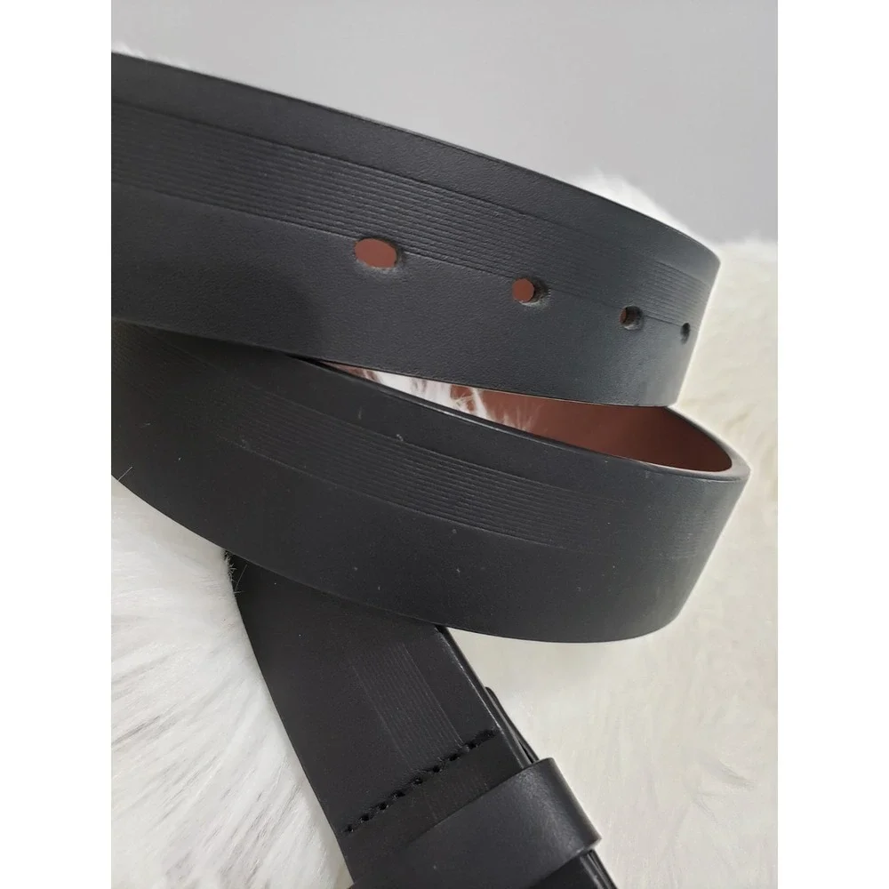 NEW SIZE 34 Penguin By Munsingwear Black Genuine Leather Men's Belt Smooth Dress